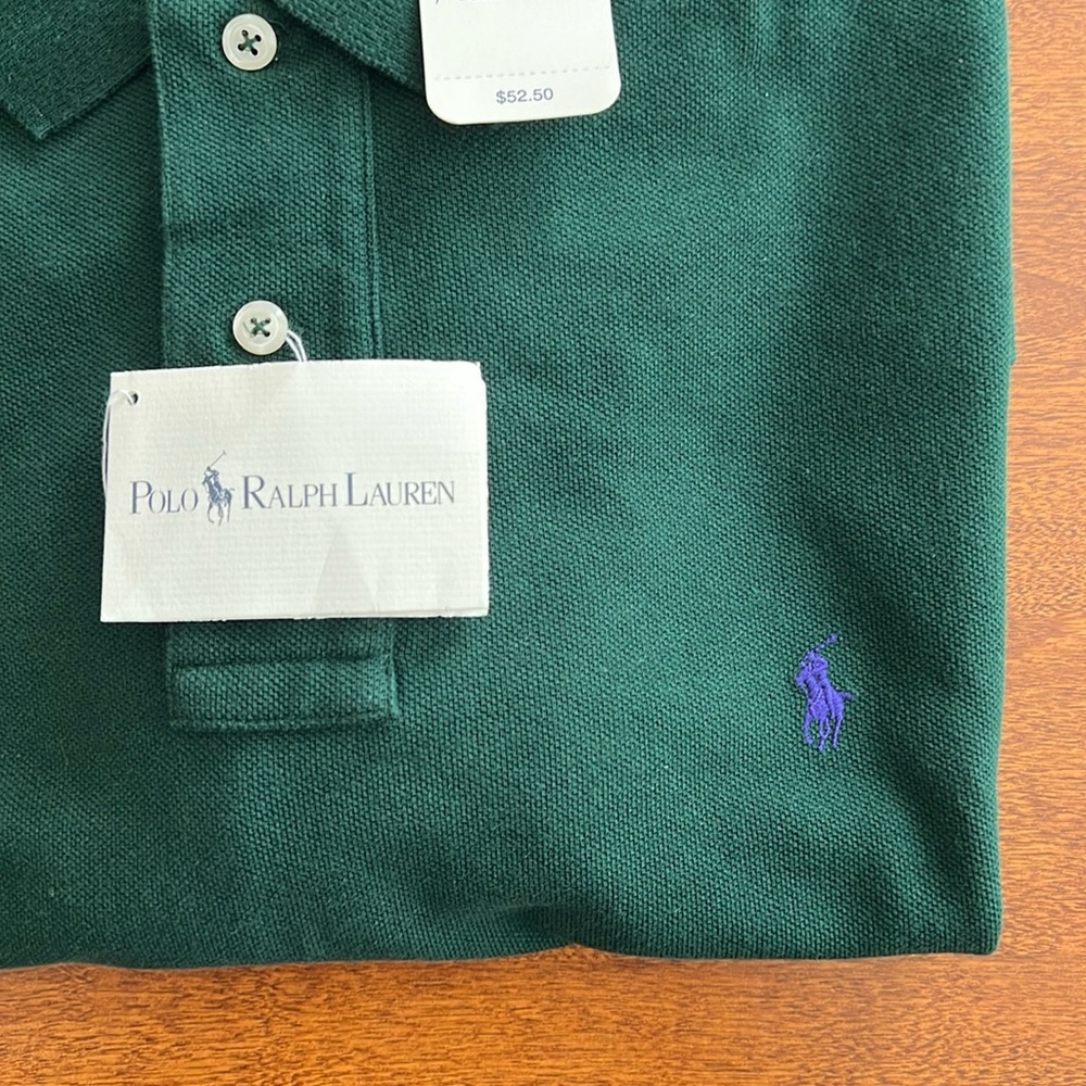 Polo by Ralph Lauren short sleeve, color forest green, Size XL
